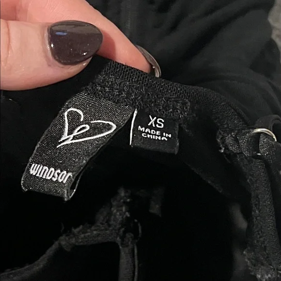 size xs windsor Stunning Allure Ruched Mesh Corset Mini Dress with batman symbol - Picture 3 of 3